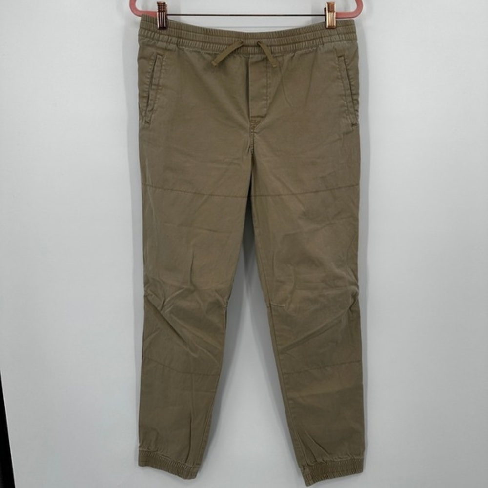 Men's Relaxed Elastic-Waist Joggers - Olive - Picture 3 of 4